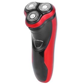 Electric Shaver Razor For Men IPX7 Waterproof Beard Trimmer 3D Rechargeable Painless Rotary Shaver With Trimmer 2 In 1 Electric Shaver (Option: Red)